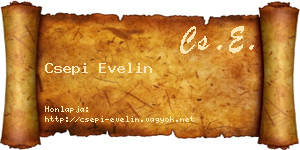 Csepi Evelin névjegykártya